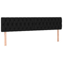 sengegavle 200x7x78/88 cm stof sort