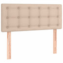 sengegavl 80x5x78/88 cm kunstlæder cappuccinofarvet