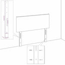 sengegavl 80x5x78/88 cm kunstlæder cappuccinofarvet