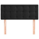 sengegavl 80x5x78/88 cm fløjl sort
