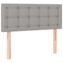 sengegavl 90x5x78/88 cm stof lysegrå