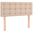 sengegavl 90x5x78/88 cm kunstlæder cappuccinofarvet