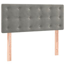sengegavl 90x5x78/88 cm fløjl lysegrå