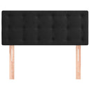 sengegavl 90x5x78/88 cm fløjl sort