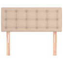 sengegavl 100x5x78/88 cm kunstlæder cappuccinofarvet
