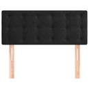 sengegavl 100x5x78/88 cm fløjl sort