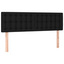 sengegavle 144x5x78/88 cm stof sort