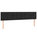 sengegavle 160x5x78/88 cm fløjl sort