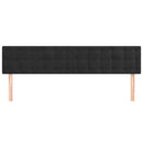 sengegavle 180x5x78/88 cm fløjl sort