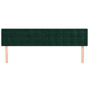 sengegavle 180x5x78/88 cm fløjl mørkegrøn