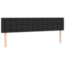 sengegavle 200x5x78/88 cm kunstlæder sort