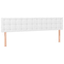 sengegavle 200x5x78/88 cm kunstlæder hvid