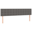 sengegavle 200x5x78/88 cm kunstlæder grå