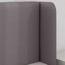 Hovedgærdeøre 2 pcs Grå 40 x 16 x 5 cm Plywood og Faux Læder