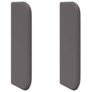 Hovedgærdeøre 2 pcs Grå 40 x 16 x 5 cm Plywood og Faux Læder