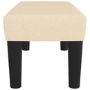 bænk 70x30x30 cm stof cremefarvet