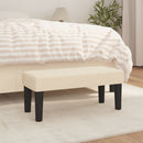 bænk 70x30x30 cm stof cremefarvet