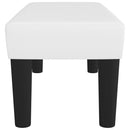 bænk 70x30x30 cm kunstlæder hvid