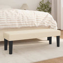 bænk 100x30x30 cm stof cremefarvet