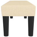 bænk 100x30x30 cm stof cremefarvet