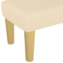 bænk 100x30x30 cm stof cremefarvet