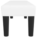bænk 100x30x30 cm kunstlæder hvid