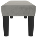 bænk 100x30x30 cm fløjl lysegrå