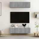 tv-skabe til væg 4 stk. 60x30x30 cm konstrueret træ grå sonoma