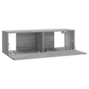 væghængt tv-bord 37x37x72 cm konstrueret træ grå sonoma-eg