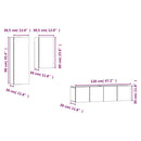 tv-skabe 4 stk. konstrueret træ røget egetræsfarve