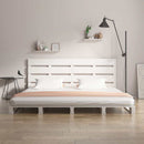 sengeramme uden madras 200x200 cm massivt fyrretræ hvid