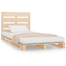 sengeramme uden madras 75x190 cm massivt fyrretræ