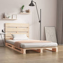 sengeramme uden madras 75x190 cm massivt fyrretræ