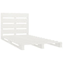 sengeramme uden madras 75x190 cm massivt fyrretræ hvid