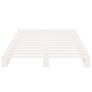 sengeramme uden madras 75x190 cm massivt fyrretræ hvid