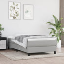 springmadras med pocketfjedre medium 80x200x20 cm stof lysegrå