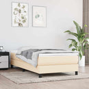 springmadras med pocketfjedre medium 80x200x20 cm stof cremefarvet