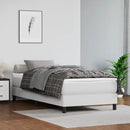 springmadras med pocketfjedre medium 80x200x20 cm kunstlæder hvid
