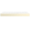 springmadras med pocketfjedre medium 80x200x20 cm kunstlæder creme