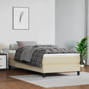 springmadras med pocketfjedre medium 80x200x20 cm kunstlæder creme