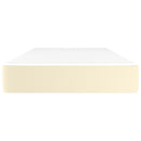 springmadras med pocketfjedre medium 80x200x20 cm kunstlæder creme