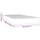 springmadras med pocketfjedre medium 80x200x20 cm kunstlæder creme