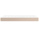 springmadras m. pocketfjedre medium 80x200x20 cm kunstlæder cappuccino