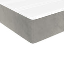 springmadras med pocketfjedre medium 80x200x20 cm fløjl lysegrå