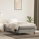 springmadras med pocketfjedre medium 80x200x20 cm fløjl lysegrå