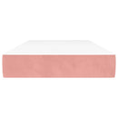 springmadras med pocketfjedre medium 80x200x20 cm fløjl pink