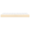 springmadras med pocketfjedre medium 90x190x20 cm stof cremefarvet