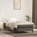 springmadras med pocketfjedre medium 90x190x20 cm fløjl mørkegrå