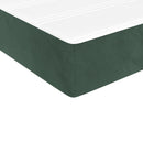 springmadras med pocketfjedre medium 90x190x20 cm fløjl mørkegrøn