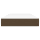springmadras med pocketfjedre medium 90x200x20 cm stof mørkebrun